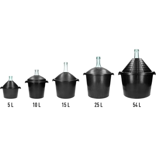 Klaasist veiniballon 5 L – plastikkorviga - 6