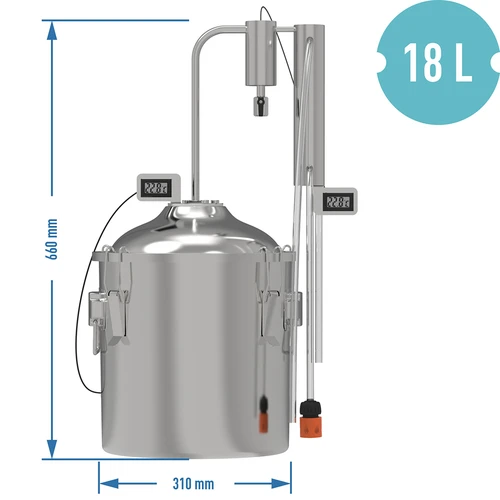 Klassikaline Convex 18 l destilleerija – 1 separaator - 8