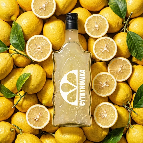 Klasztorna 500 ml pudel keeratava korgiga ja trükiga „Cytrynówka”, muster 2 - 6