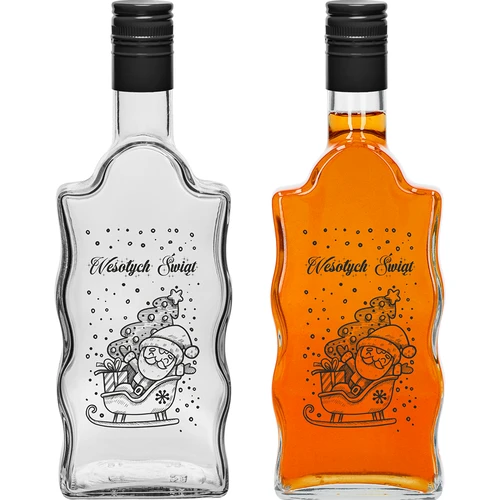 Kloostripudel 500 ml keeratava korgiga, trükiga Jõuluvana, 1 tk. - 2