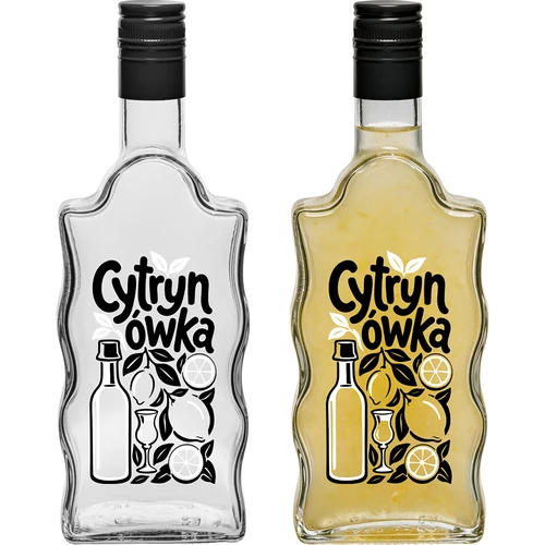 Klasztorna pudel 500 ml keeratava korgi ja trükiga „Cytrynówka”, muster 1 - 3