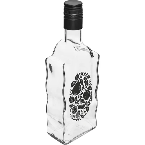 Klasztorna pudel 500 ml keeratava korgiga ja trükiga „Puuviljad”, muster 1