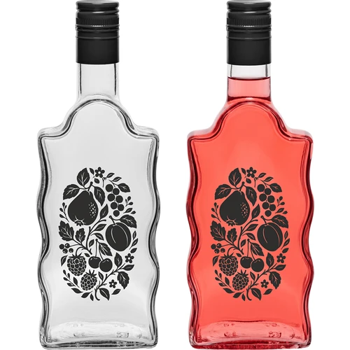 Klasztorna pudel 500 ml keeratava korgiga ja trükiga „Puuviljad”, muster 1 - 3