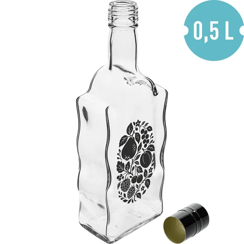 Klasztorna pudel 500 ml keeratava korgiga ja trükiga „Puuviljad”, muster 1 - 2