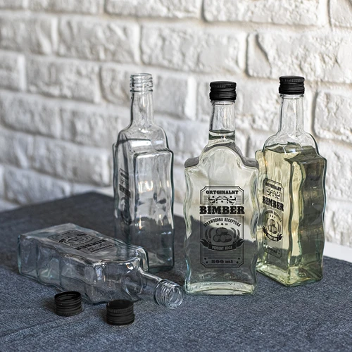 Pudel Klasztorna 500 ml keeratava korgiga, trükiga „Bimber”, 1 tk. - 6