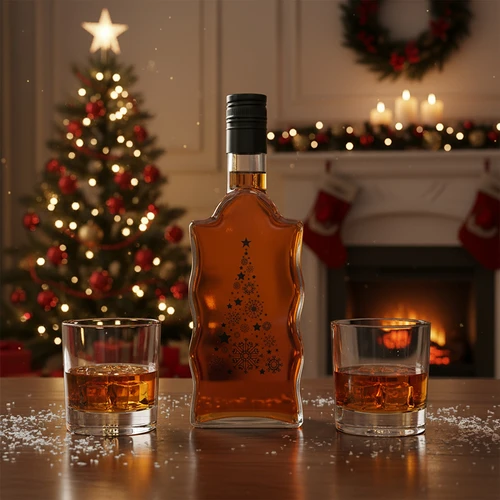 Klasztorna pudel 500 ml keeratava korgiga, trükiga „Jõulukuusk", 1 tk. - 6