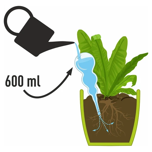 Kolmekordne (kolmekambriline) kastmiskera, läbipaistev sinine, 600 ml - 4