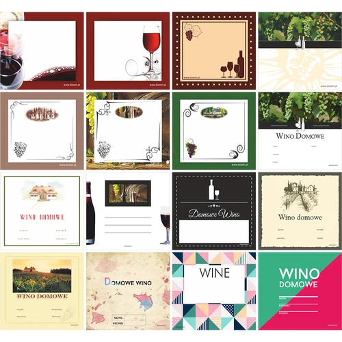 Komplekt: korgid+etiketid+kapslid - 20 tk - 2