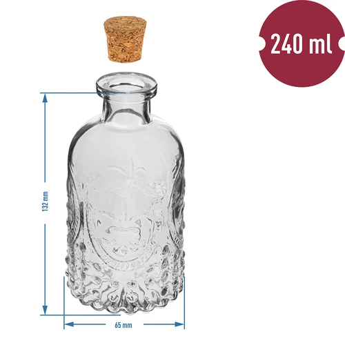 Komplekt pudelikesi korkidega, 240 ml – 4 tk. - 5