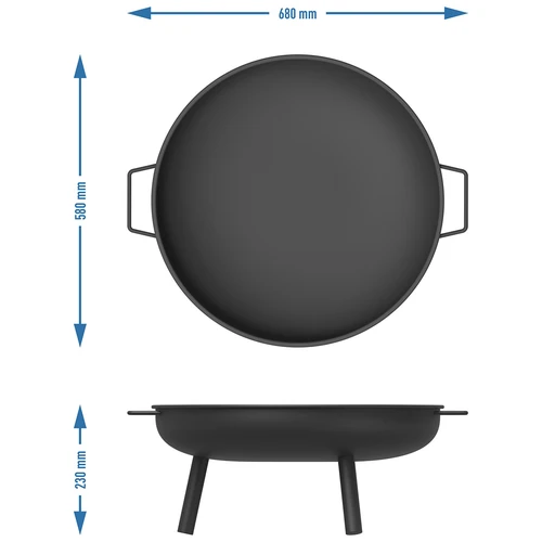 Komplekt: tulease fi 58 cm ja tulehark-kaanetõstja malmkatlale või malmpoti kaanele - 8