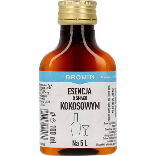 Kookosemaitsega essents, 5 L jaoks – 100 ml