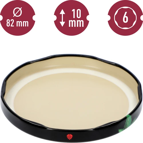 Kruvikaaned fi 82/6 puuviljad mustal taustal - 10 tk - 4