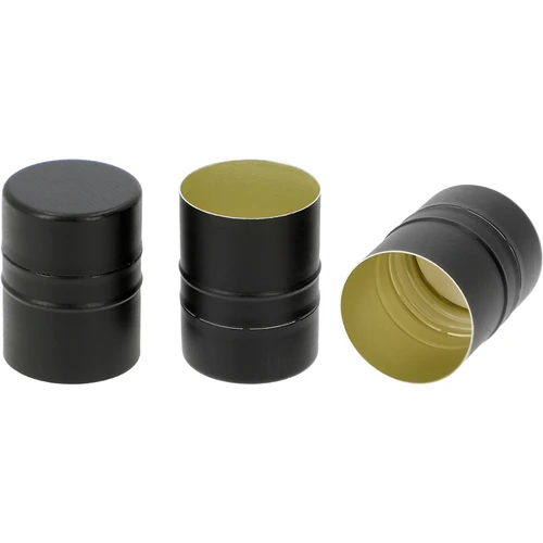 Kruvikork pudelitele fi28/38, must, 8 tk. - 2