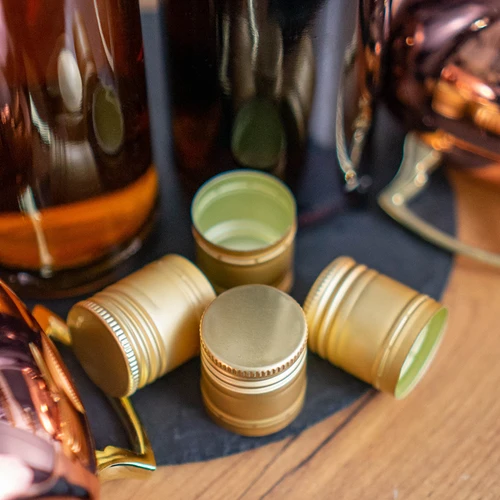 Kruvikork pudelitele fi31,5/24 - kuldne - 6 tk - 2