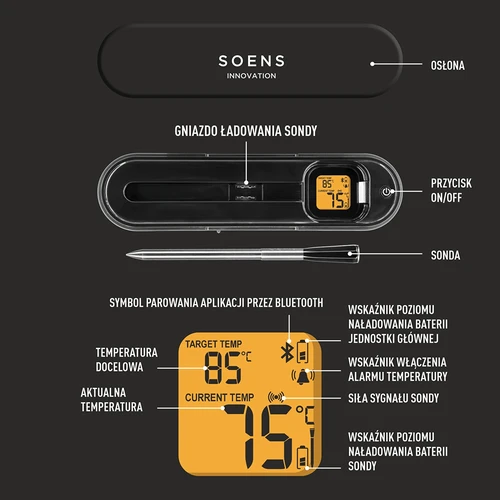 Kulinaarne termomeeter traadita Bluetooth-sondiga - 7