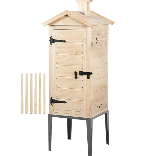 Kuusepuidust suitsutuskamber, 200L, roostevabast terasest alusega