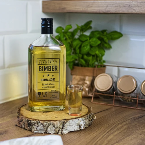 Lamepudel 0,5 l keeratava korgiga ja trükisega Bimber PRL - 6