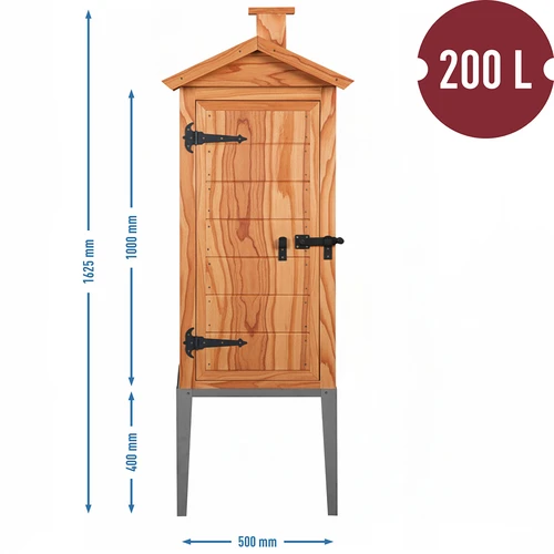 Lehisest suitsutuskamber, 200 L, roostevaba alusega - 3