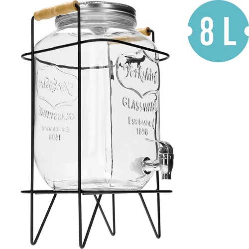 Lemoniada purk 8 L - kraanikuga, metallist käepidemetega alusel - 2