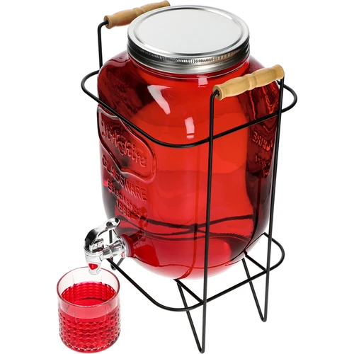 Lemoniada purk 8 L - kraanikuga, metallist käepidemetega alusel - 5