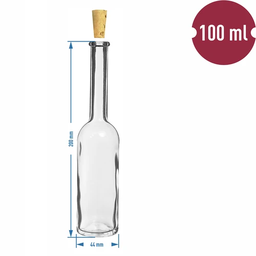 Likööripudel 100 ml, 6 tk + 6 korke - 8