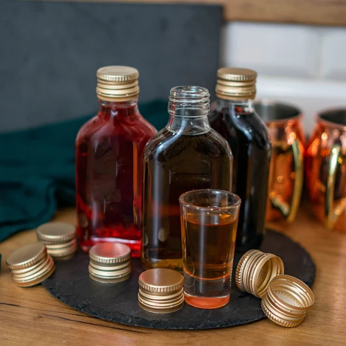 Likööripudel taskupudel 100 ml + keerkork 8 tk. - 4