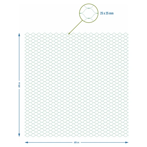 Lindude eest kaitsev võrk, roheline, 6 m x 6m - 7