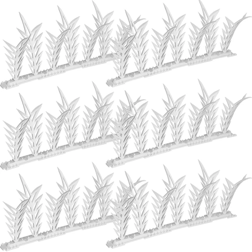 Lindude peletamiseks piikribad, dekoratiivsed, valged - plastist, 6 tk - 2