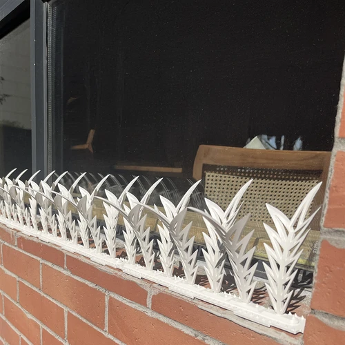 Lindude peletamiseks piikribad, dekoratiivsed, valged - plastist, 6 tk - 11