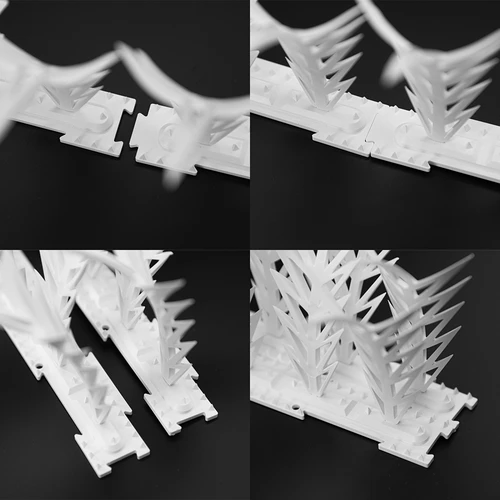 Lindude peletamiseks piikribad, dekoratiivsed, valged - plastist, 6 tk - 5