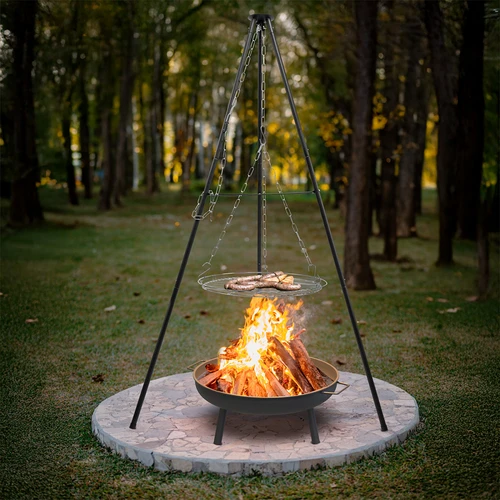 Lõkkekolmjalg restiga, 150 cm - 7