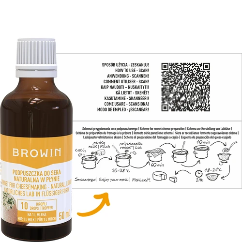 Looduslik vedel laap juustu jaoks 50 ml - 2