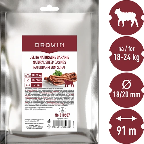 Looduslikud lambasooled, kal. 18/20 mm, 91 m - 3