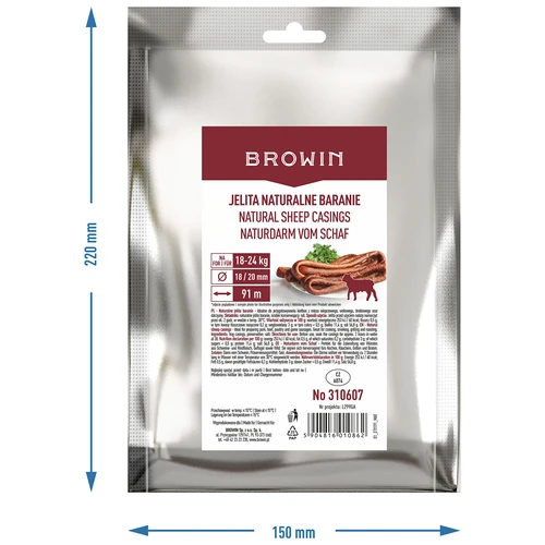 Looduslikud lambasooled, kal. 18/20 mm, 91 m - 4