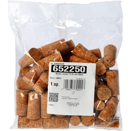 Looduslikust korgist kork 21/16 mm, 50 tk. - 3