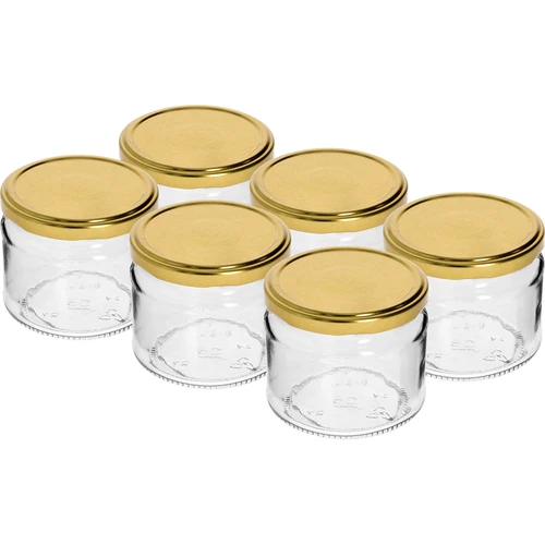 Madal 330 ml purk - kuldse kaanega, fi 82/6, 6 tk