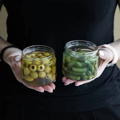 Madal purk 330 ml - värvilise kaanega fi 82/6, 6 tk. - 10