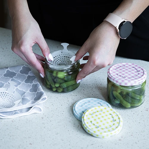 Madal purk 330 ml - värvilise kaanega fi 82/6, 6 tk. - 8