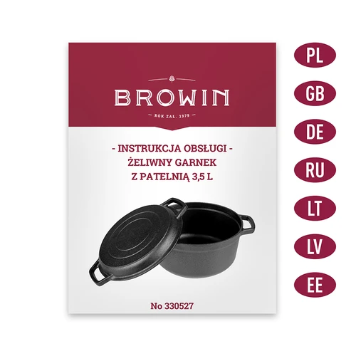 Malmpott koos panniga, 3,5 L - 10