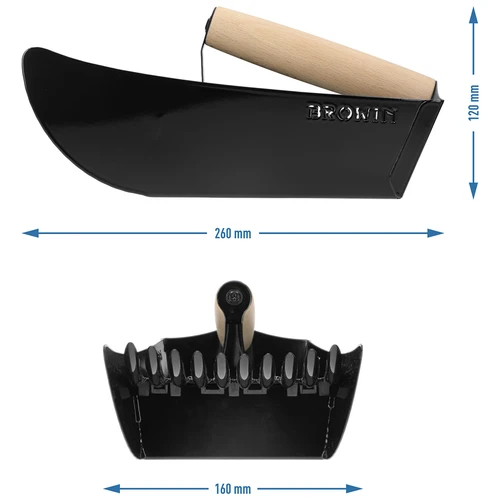 Marjakamm väikeste marjade jaoks, metallist, must - 10