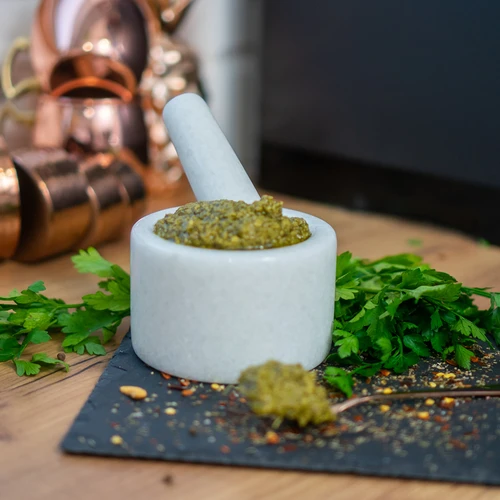 Marmorist köögiuhmer, valge, Ø 10 cm - 14