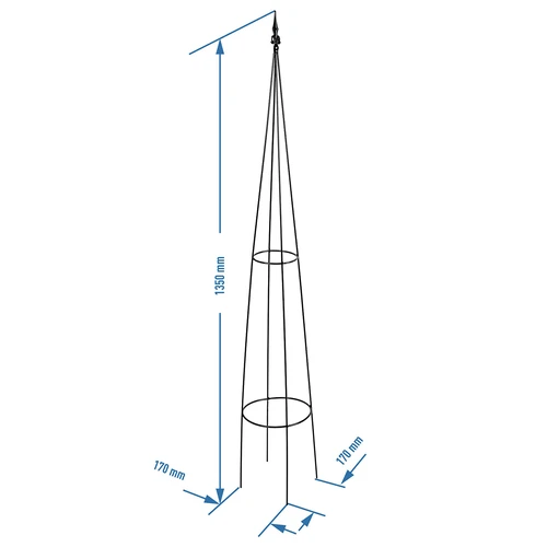 Metallist pergola - Püramiid, 135 cm - 3