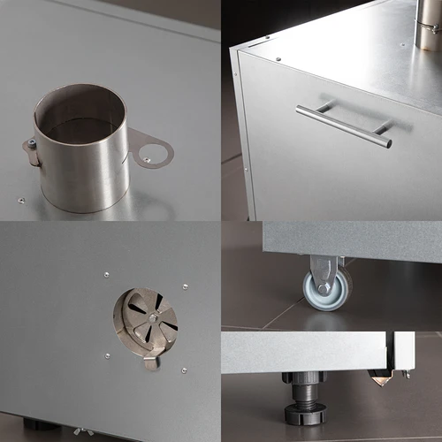 Metallist suitsutuskamber 250 l, ratastega - 3