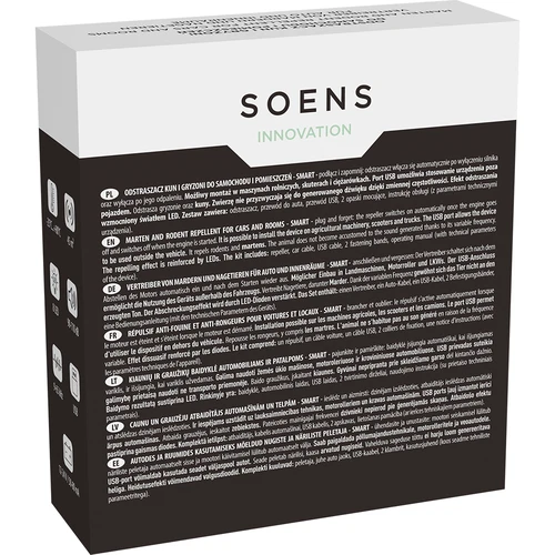 Nugiste ja näriliste peletaja autode ja siseruumide jaoks (ultraheli + LED) - 10