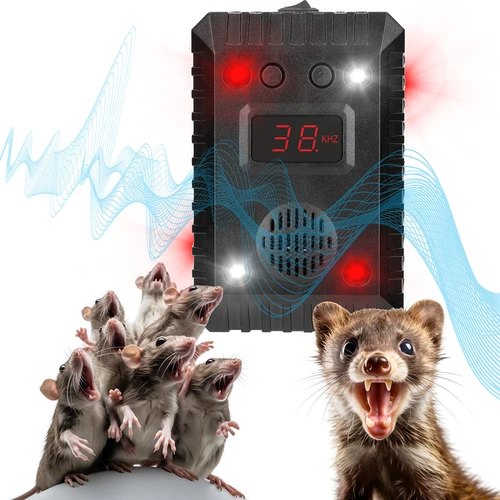 Nugiste ja näriliste peletaja autode ja siseruumide jaoks (ultraheli + LED) - 16