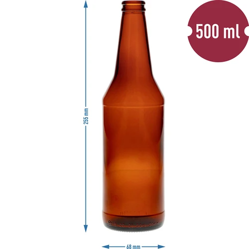 Õllepudel 500 ml - kiletatud pakk, 8 tk. - 4