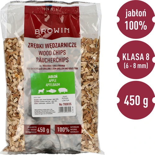 Õunapuu suitsu-/grillilaastud, 450 g, kl. 8 - 3