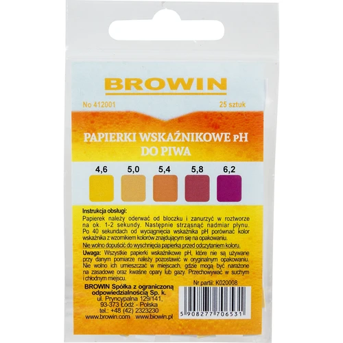 pH-indikaatorpaberid õlle jaoks - lakmuspaberid