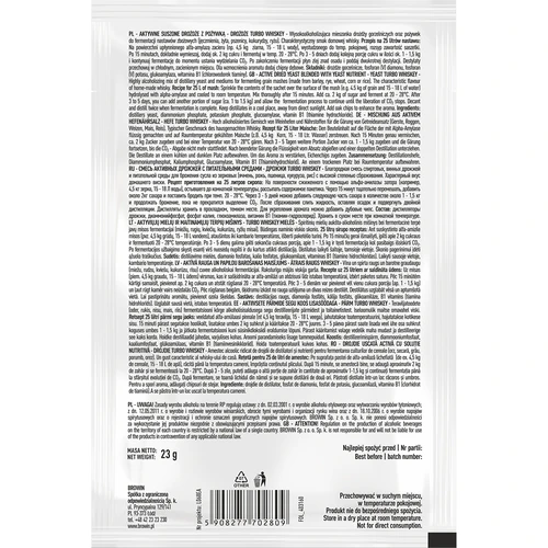 Piiritusepärm Turbo Whiskey - 3