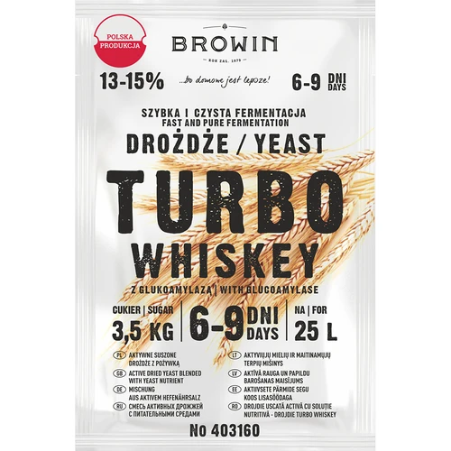 Piiritusepärm Turbo Whiskey